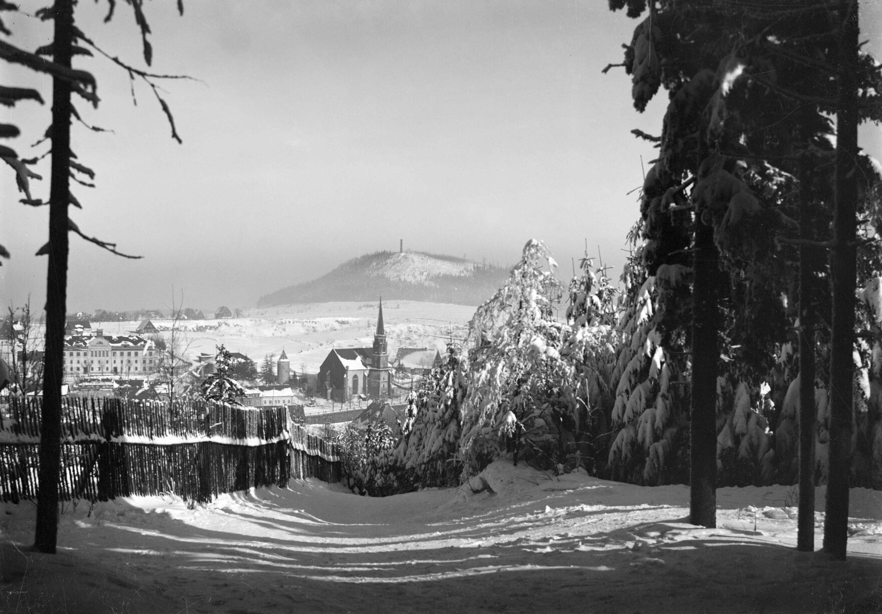 Altenberg mit Geisingberg (Erzgebirge), Aufnahme wohl 1930er Jahre von Paul Wolff